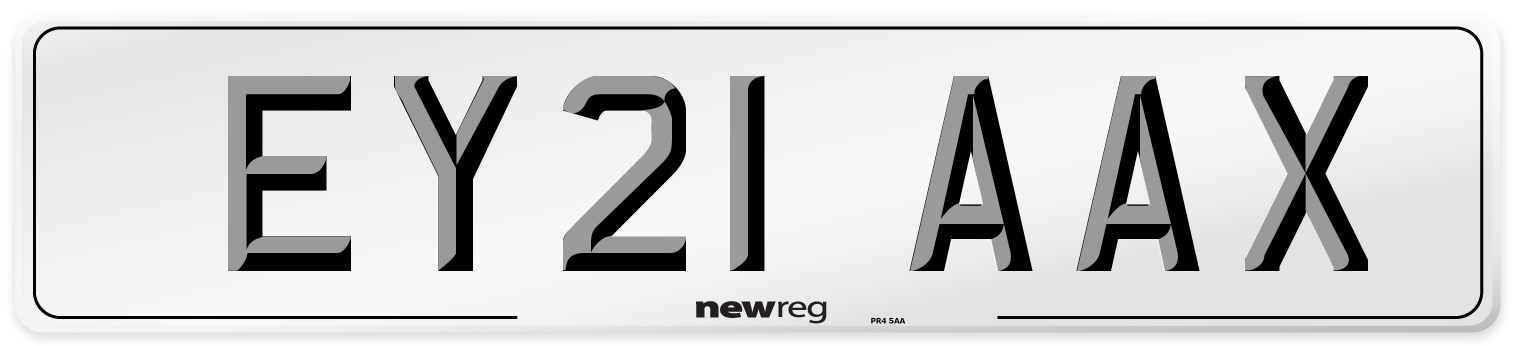 EY21 AAX Number Plate from New Reg